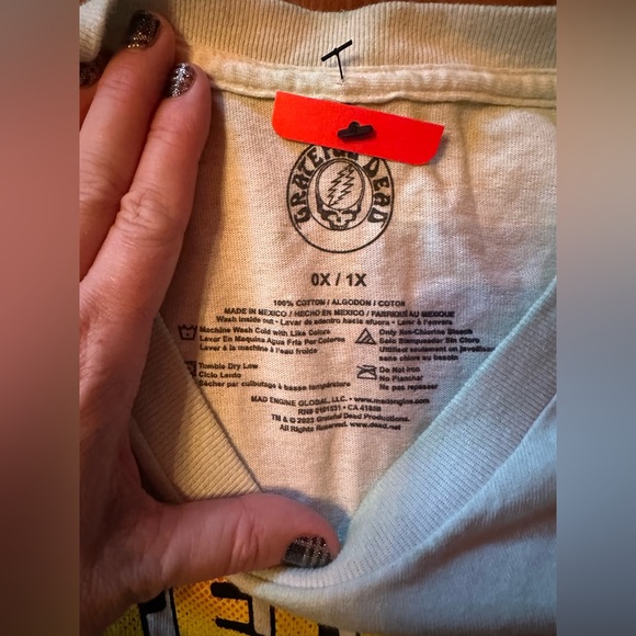 NWT Grateful Dead ☠️ tie dyed T-shirt size 1X - Picture 3 of 6